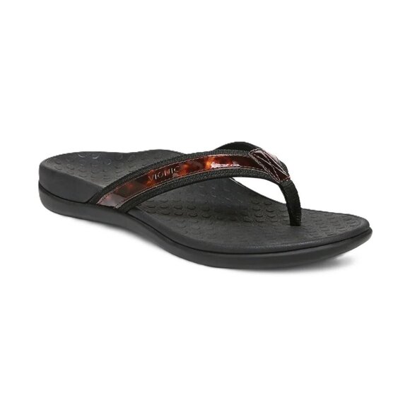 Vionic   Women's   Tide   II   Toe   Post   Black   /   Tortoise   Sandals - Picture 6 of 6